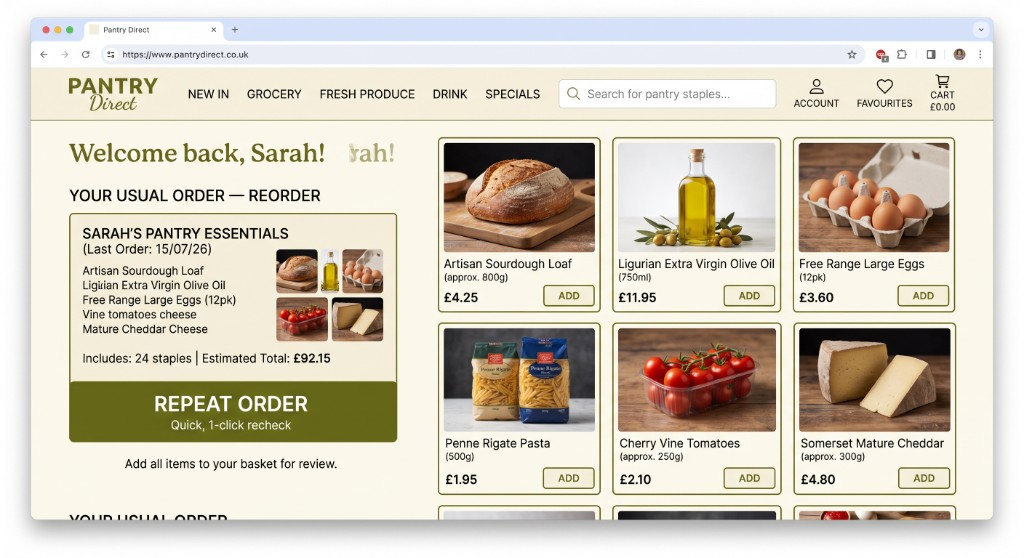 The Pantry Direct website
