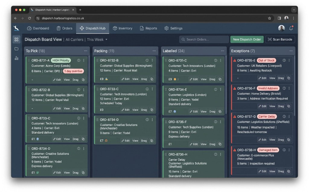 The Dispatch Hub website