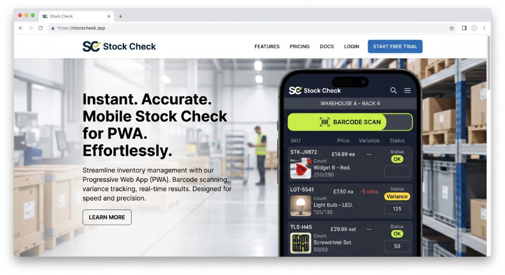 The Stock Check website