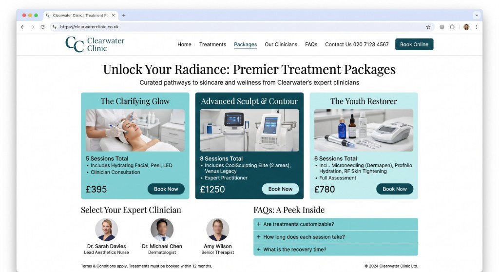 The Clearwater Clinic website