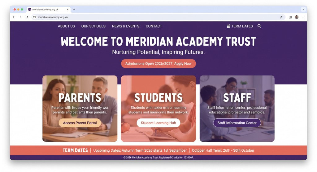 The Meridian Academy website