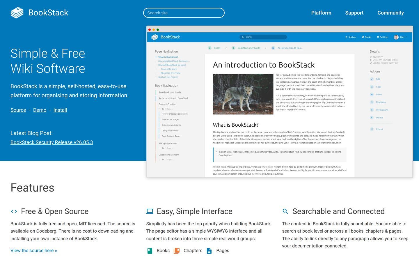 BookStack preview