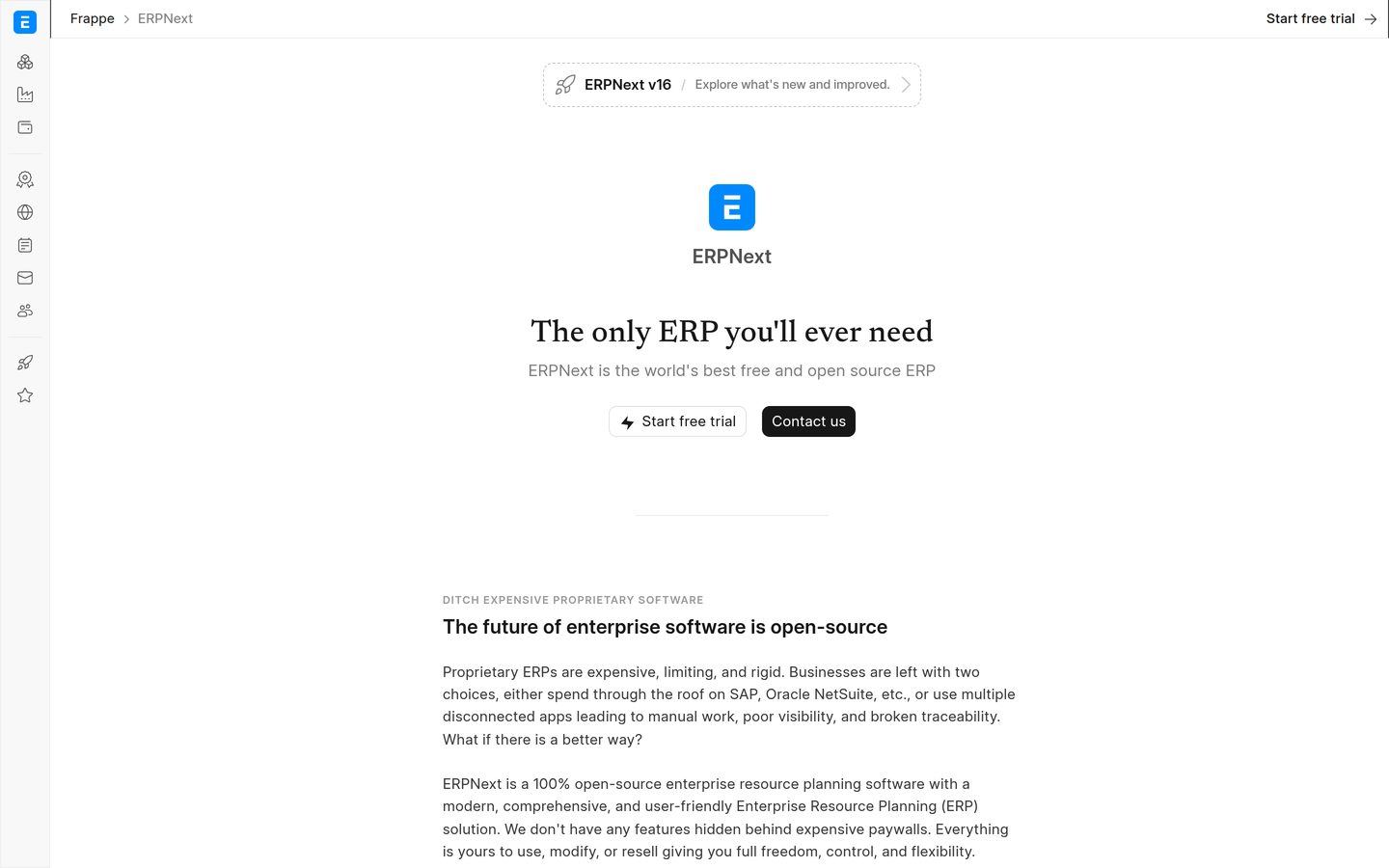 ERPNext preview