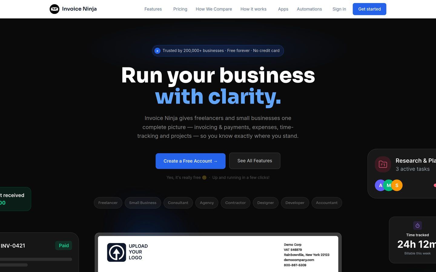 Invoice Ninja preview