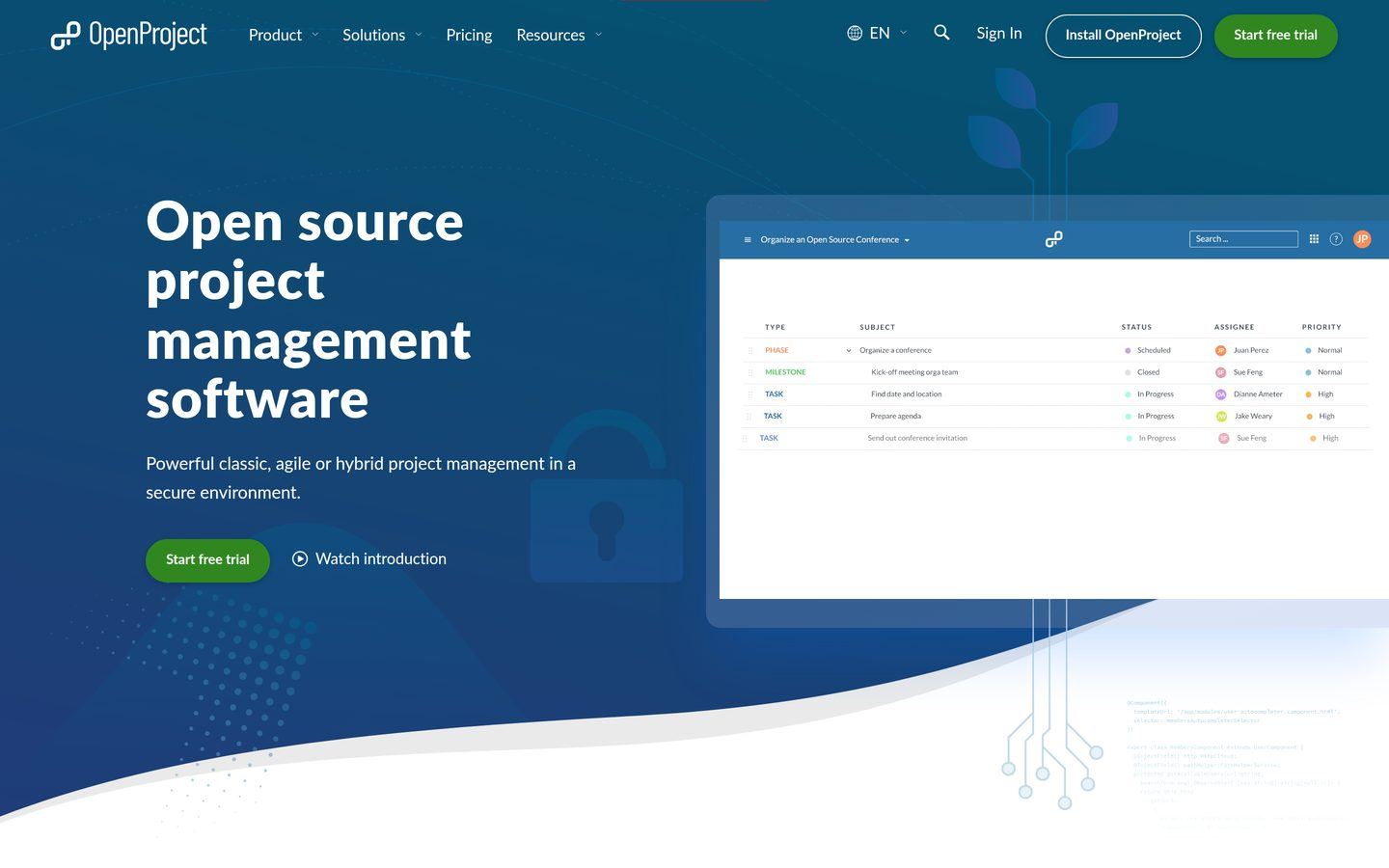OpenProject preview